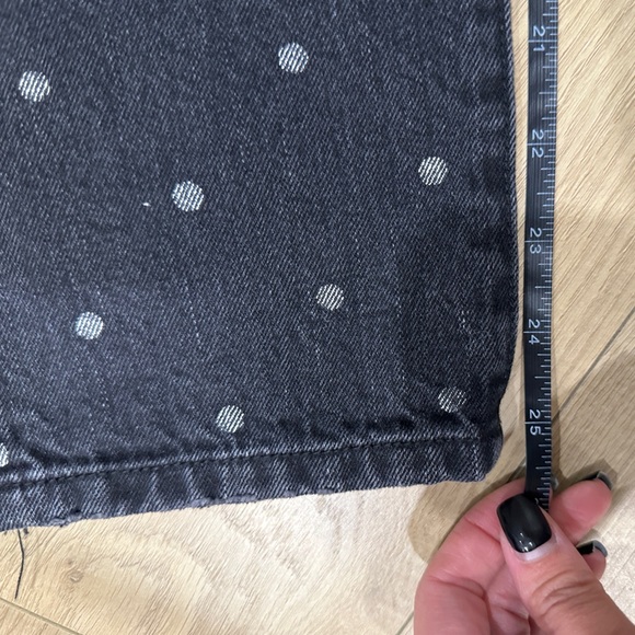 Current Elliot polka dot denim jeans size 27 THE VINTAGE CROP SLIM - Picture 3 of 13